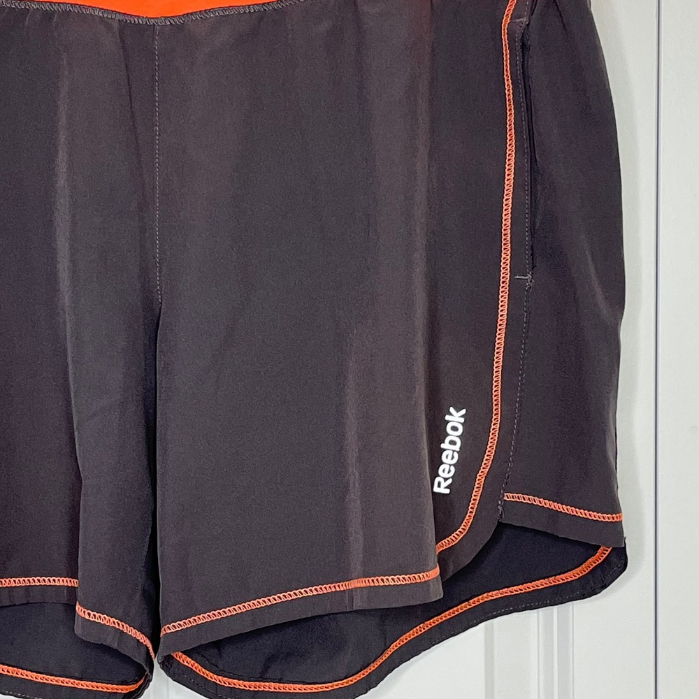 Reebok Running Shorts Gray Orange Athletic Shorts Large - Picture 4 of 10